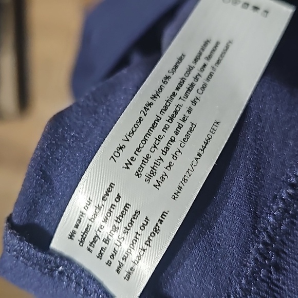 Eileen Fisher Blue Pants Leggings Size Medium - Picture 4 of 5